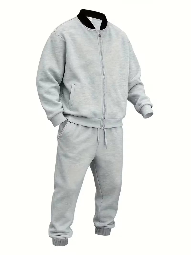Men's Zip-Up Jacket and Trousers Set