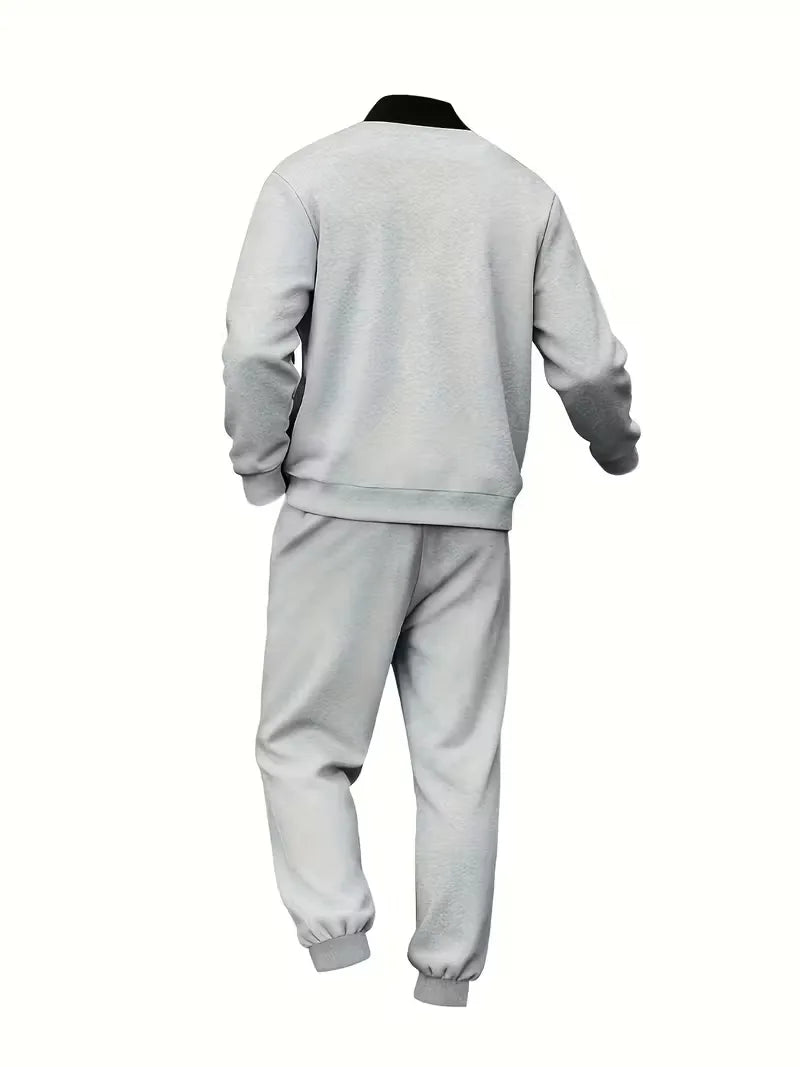 Men's Zip-Up Jacket and Trousers Set