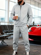 Men's Zip-Up Jacket and Trousers Set