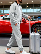 Men's Zip-Up Jacket and Trousers Set