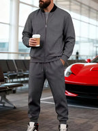 Men's Zip-Up Jacket and Trousers Set