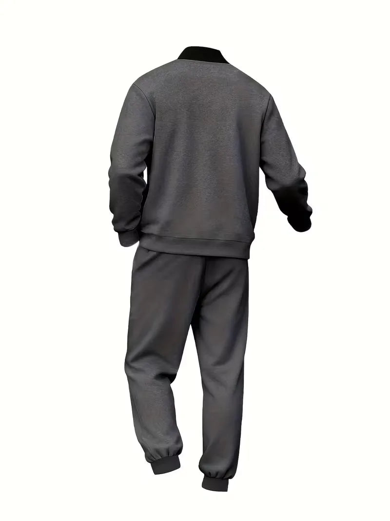 Men's Zip-Up Jacket and Trousers Set