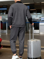 Men's Zip-Up Jacket and Trousers Set