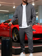 Men's Zip-Up Jacket and Trousers Set