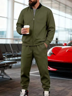 Men's Zip-Up Jacket and Trousers Set