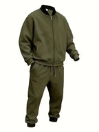 Men's Zip-Up Jacket and Trousers Set