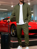 Men's Zip-Up Jacket and Trousers Set