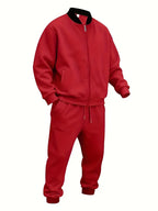 Men's Zip-Up Jacket and Trousers Set
