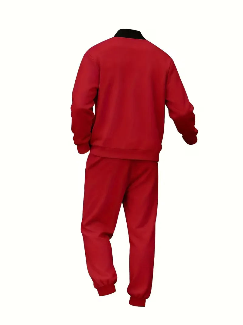 Men's Zip-Up Jacket and Trousers Set