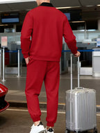Men's Zip-Up Jacket and Trousers Set