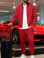 Men's Zip-Up Jacket and Trousers Set