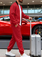 Men's Zip-Up Jacket and Trousers Set