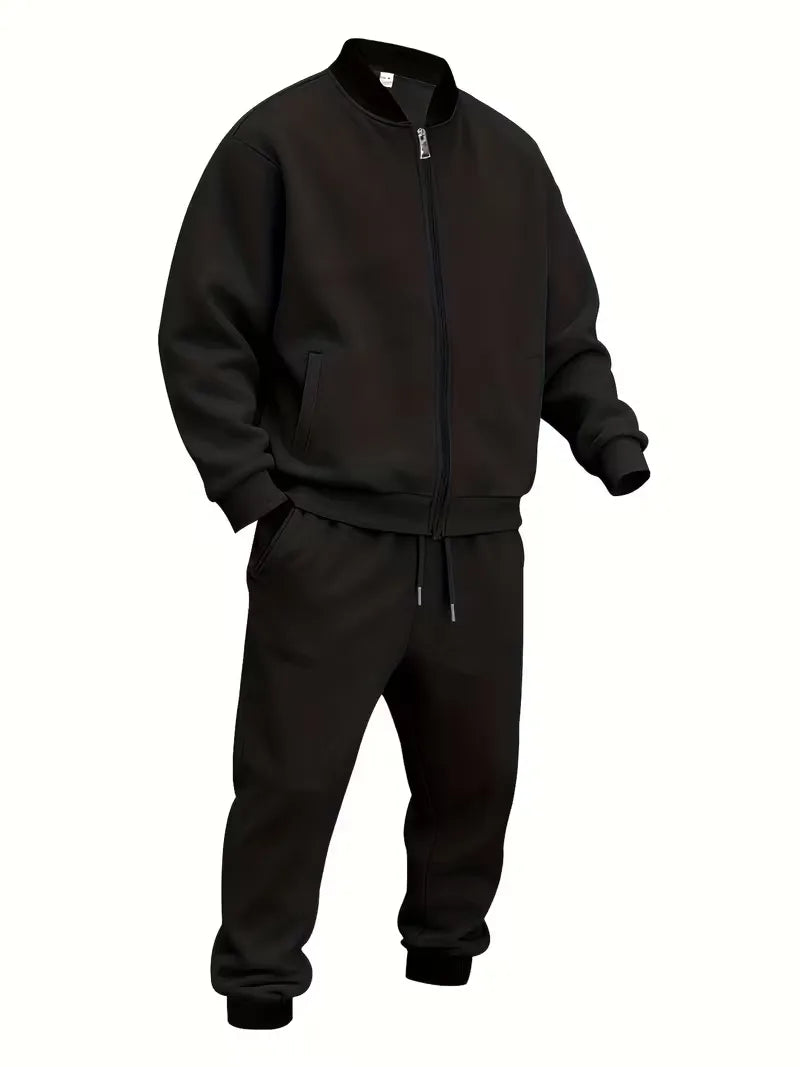 Men's Zip-Up Jacket and Trousers Set