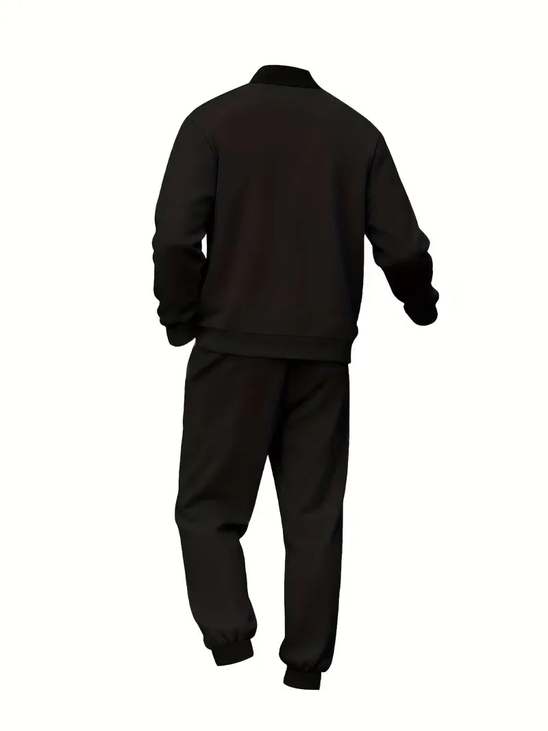 Men's Zip-Up Jacket and Trousers Set