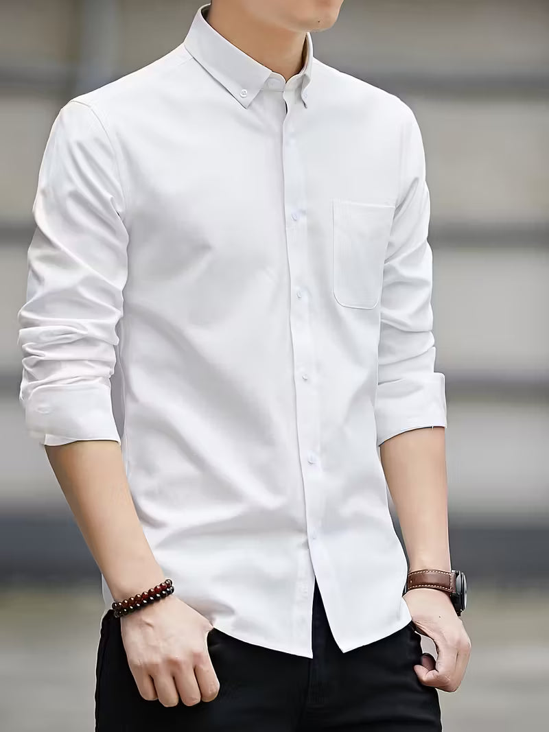 Men's Slim Fit Shirt with Chest Pocket