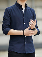 Men's Slim Fit Shirt with Chest Pocket