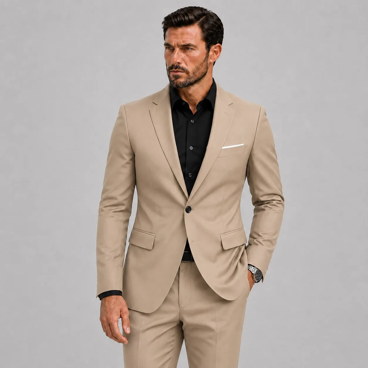 Men's Slim-fit Suit with Blazer