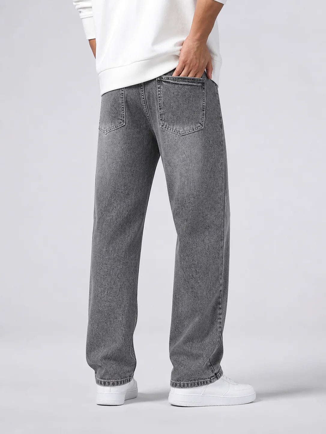 Men's Straight-leg Jeans in Washed Finish