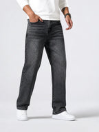 Men's Straight-leg Jeans in Washed Finish