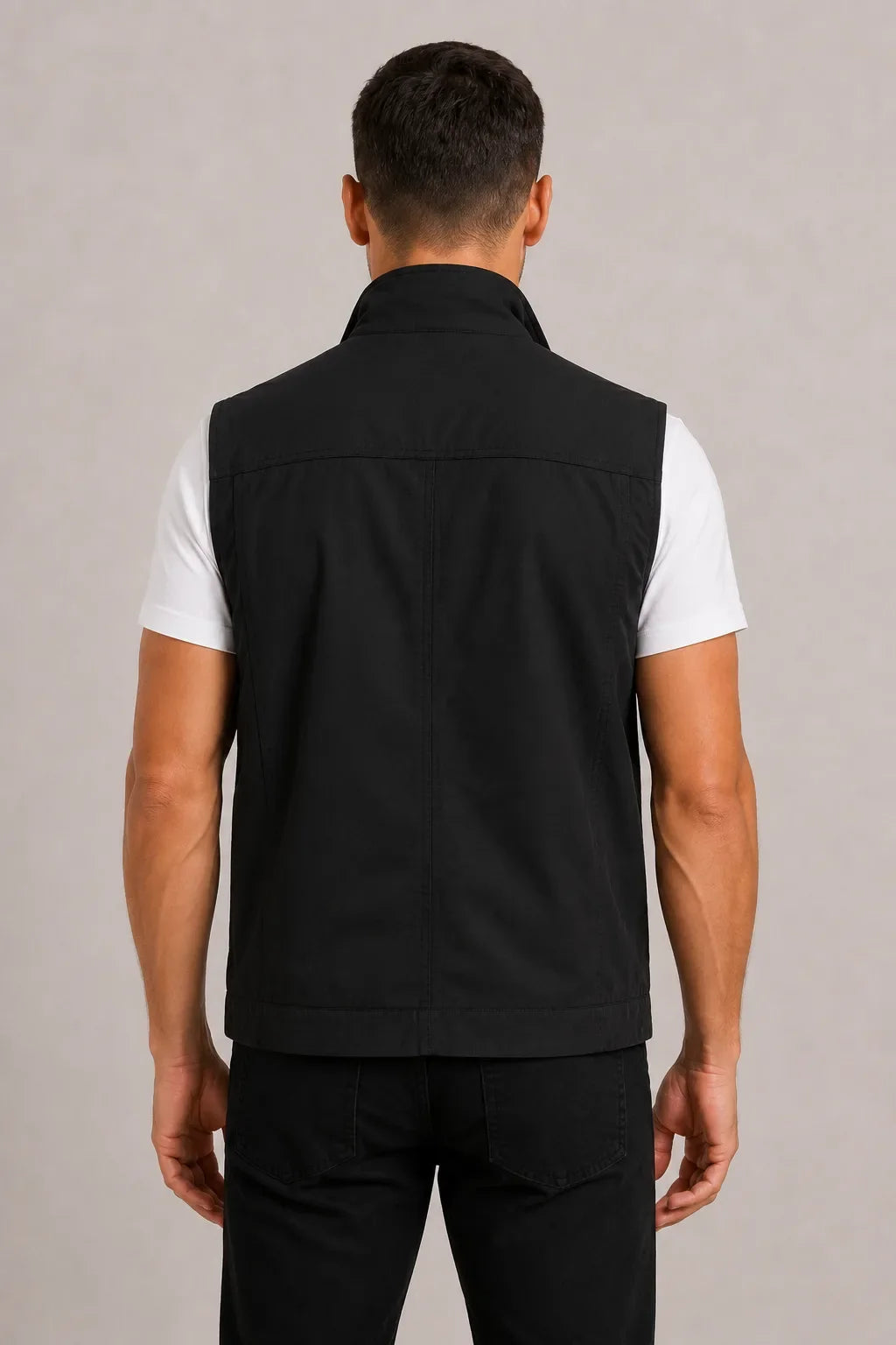 Men's Gilet with High Collar