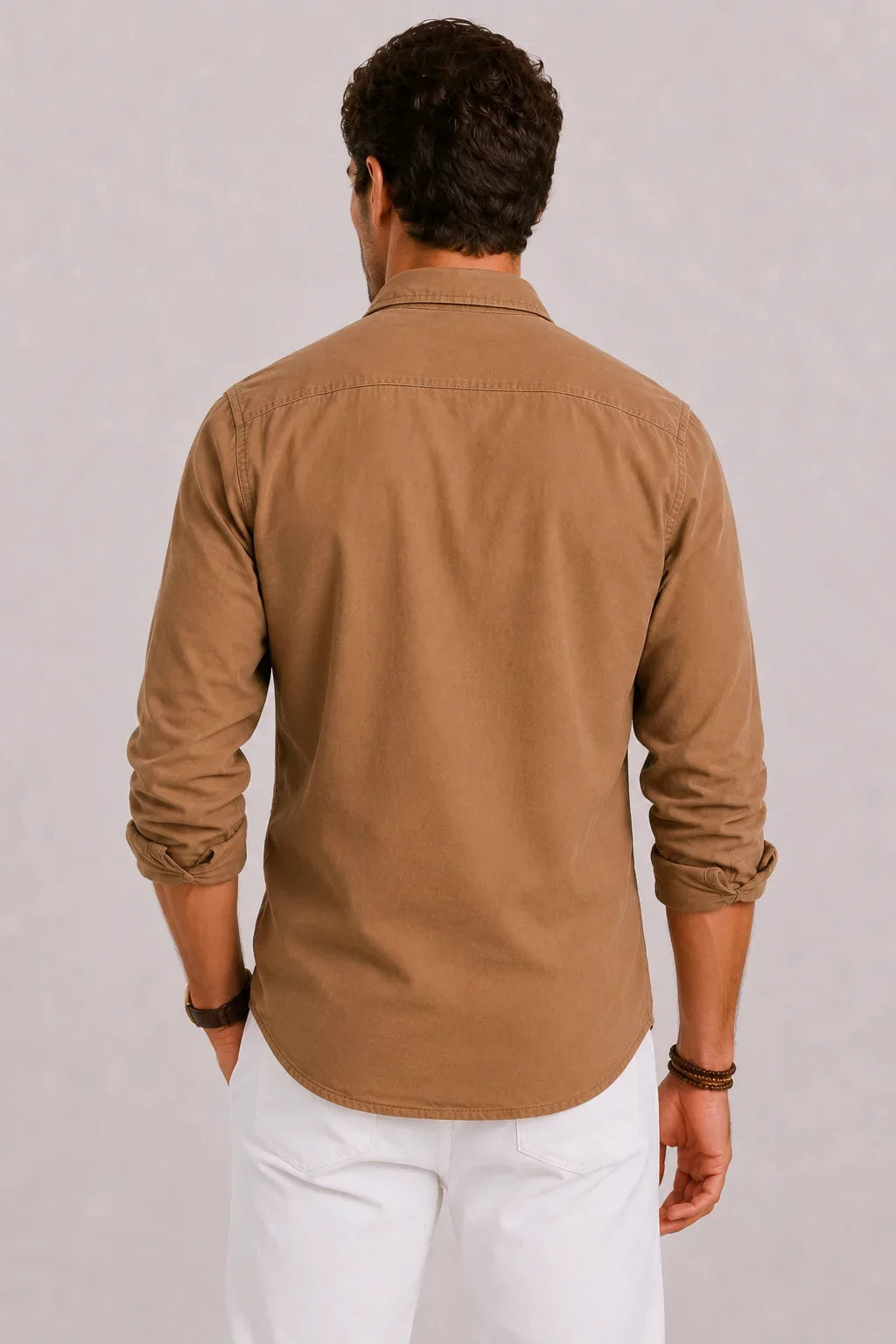 Men's Casual Shirt with Mandarin Collar – Style 4