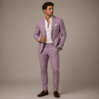 Men's Slim-Fit Two-Piece Suit – Lightweight Blazer and Trousers