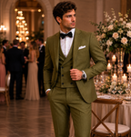 Men's Slim-Fit Two-Piece Business Suit – Blazer and Trousers
