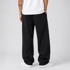 Men's Knit Jogger Trousers – Drawstring Waist, Straight Cut