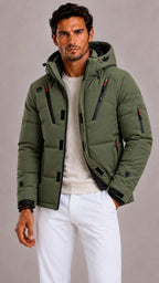 Men's Puffer Jacket with Hood – Style 4
