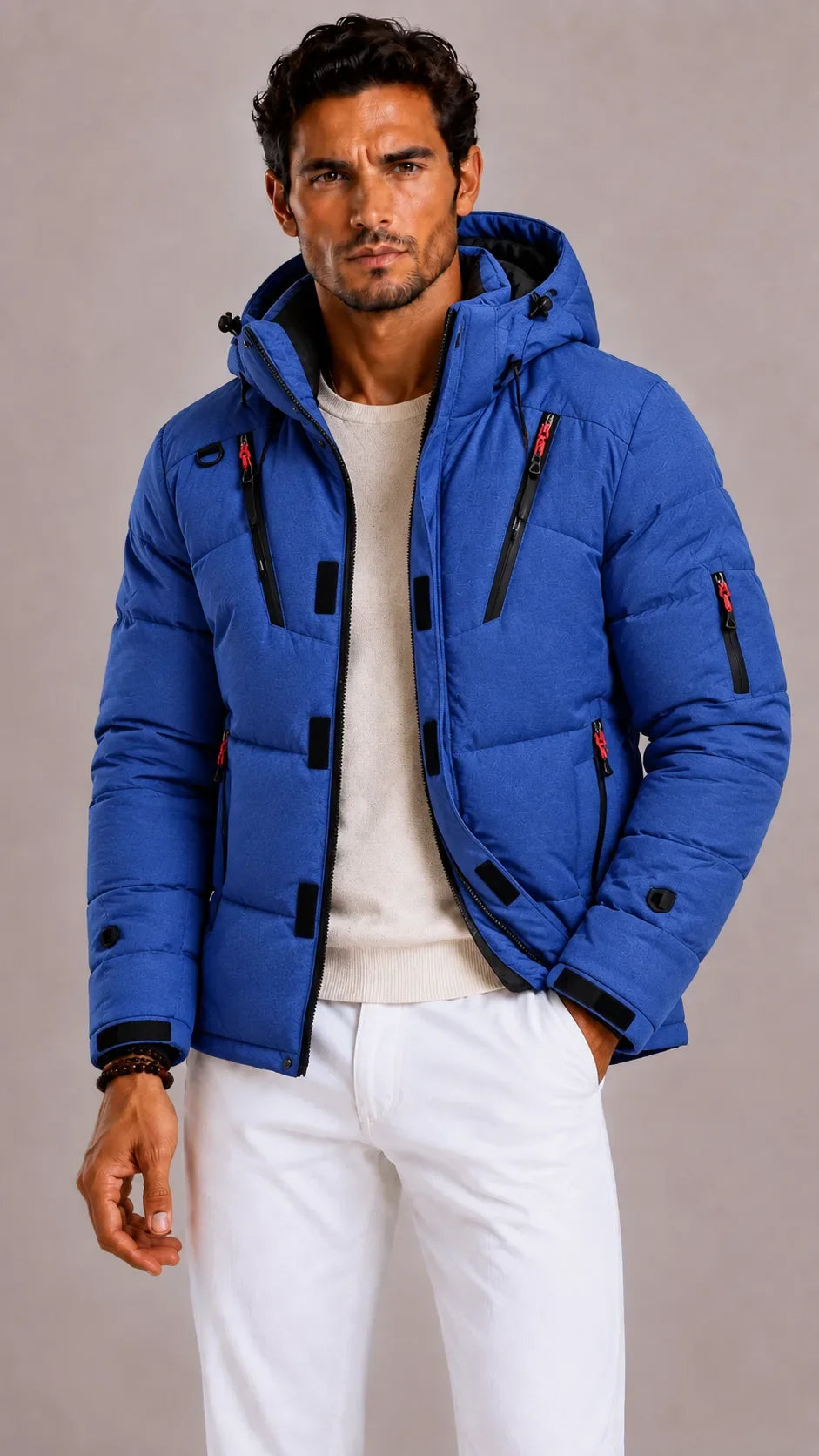 Men's Puffer Jacket with Hood – Style 4