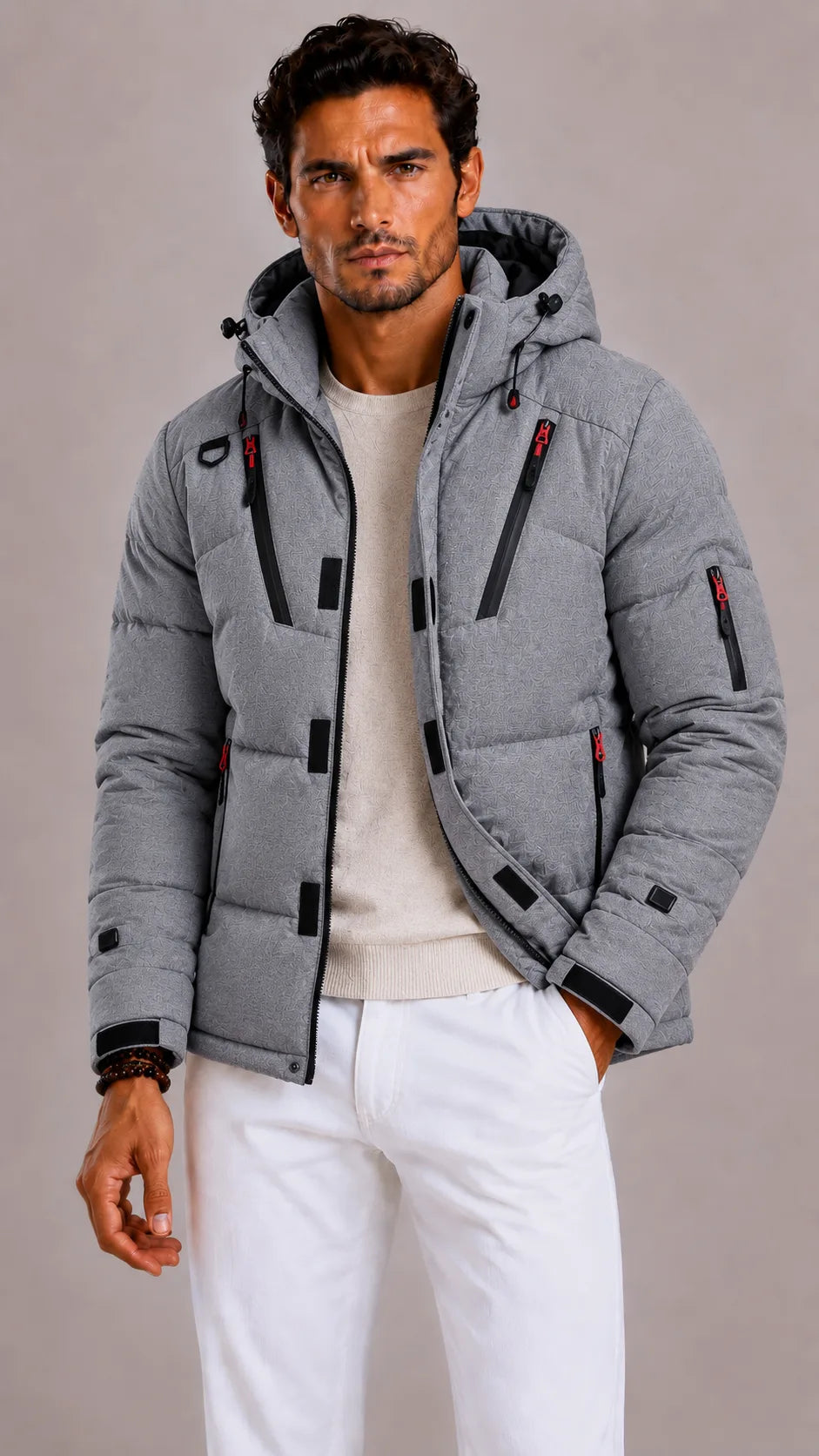 Men's Puffer Jacket with Hood – Style 4