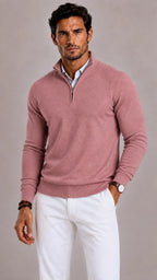 Men's Zip-up Jumper with Mock Neck – Style 2