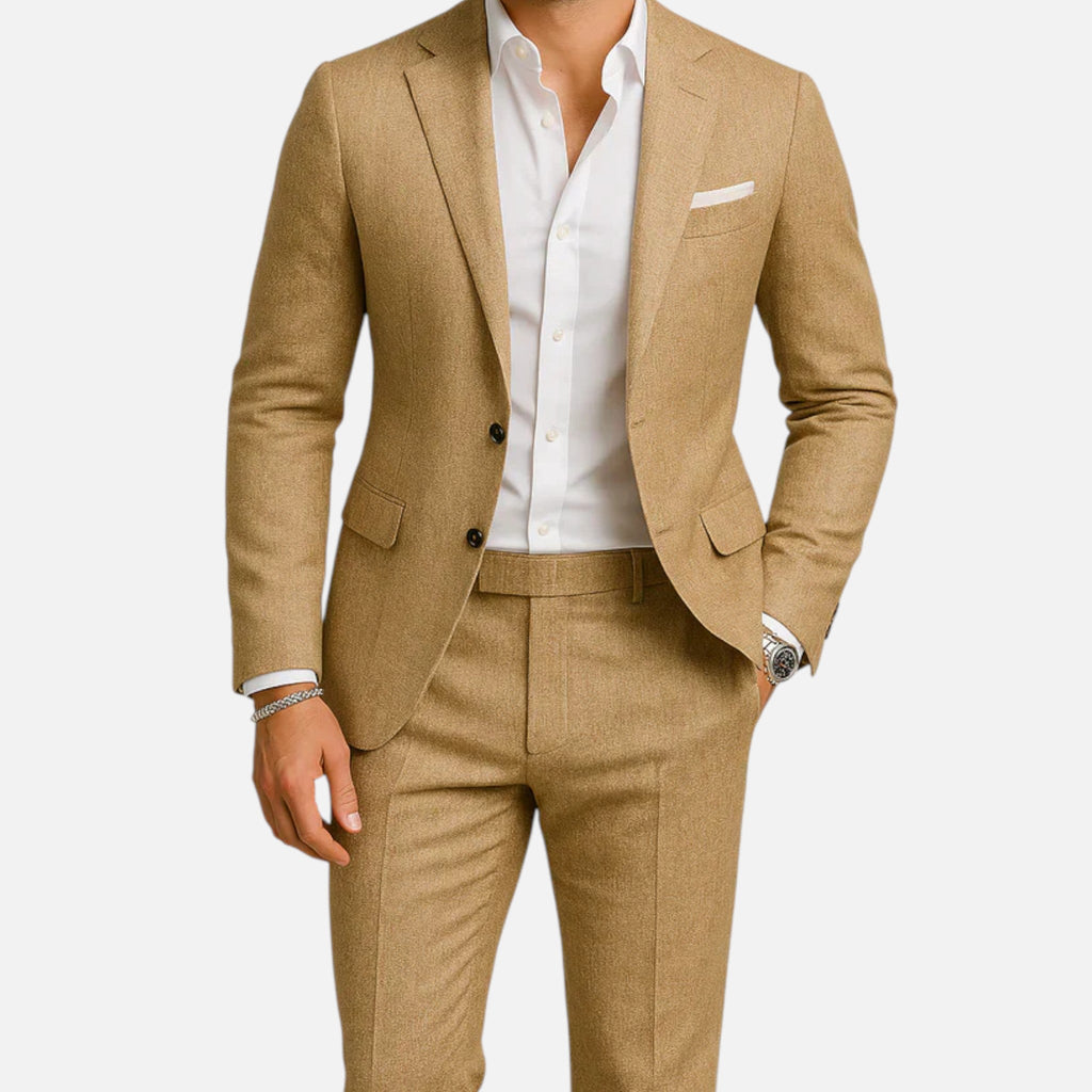 Men's Linen Suit – Relaxed Two-Piece Tailoring for Summer Weddings