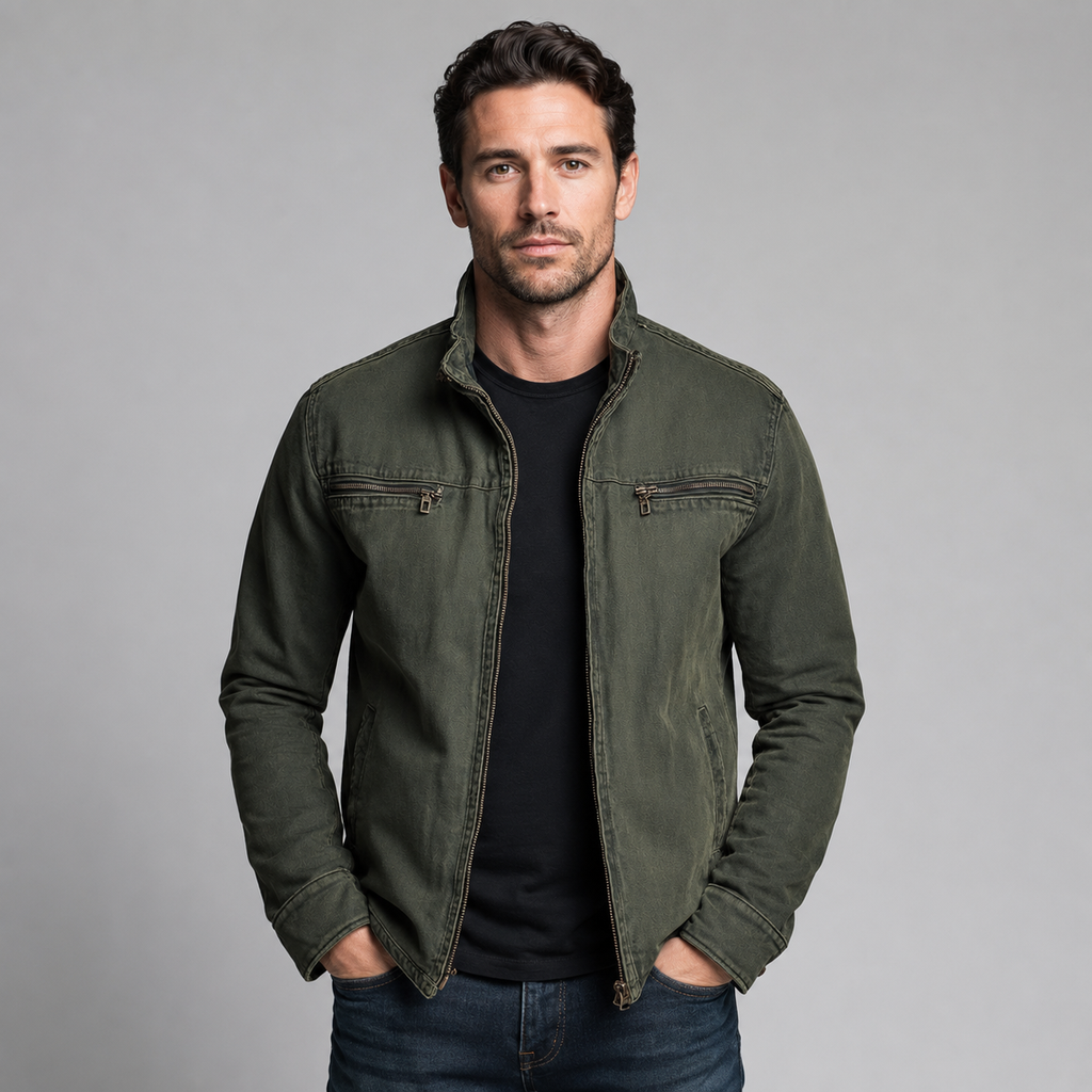 Men's Classic Cotton Jacket – Structured Everyday Outerwear