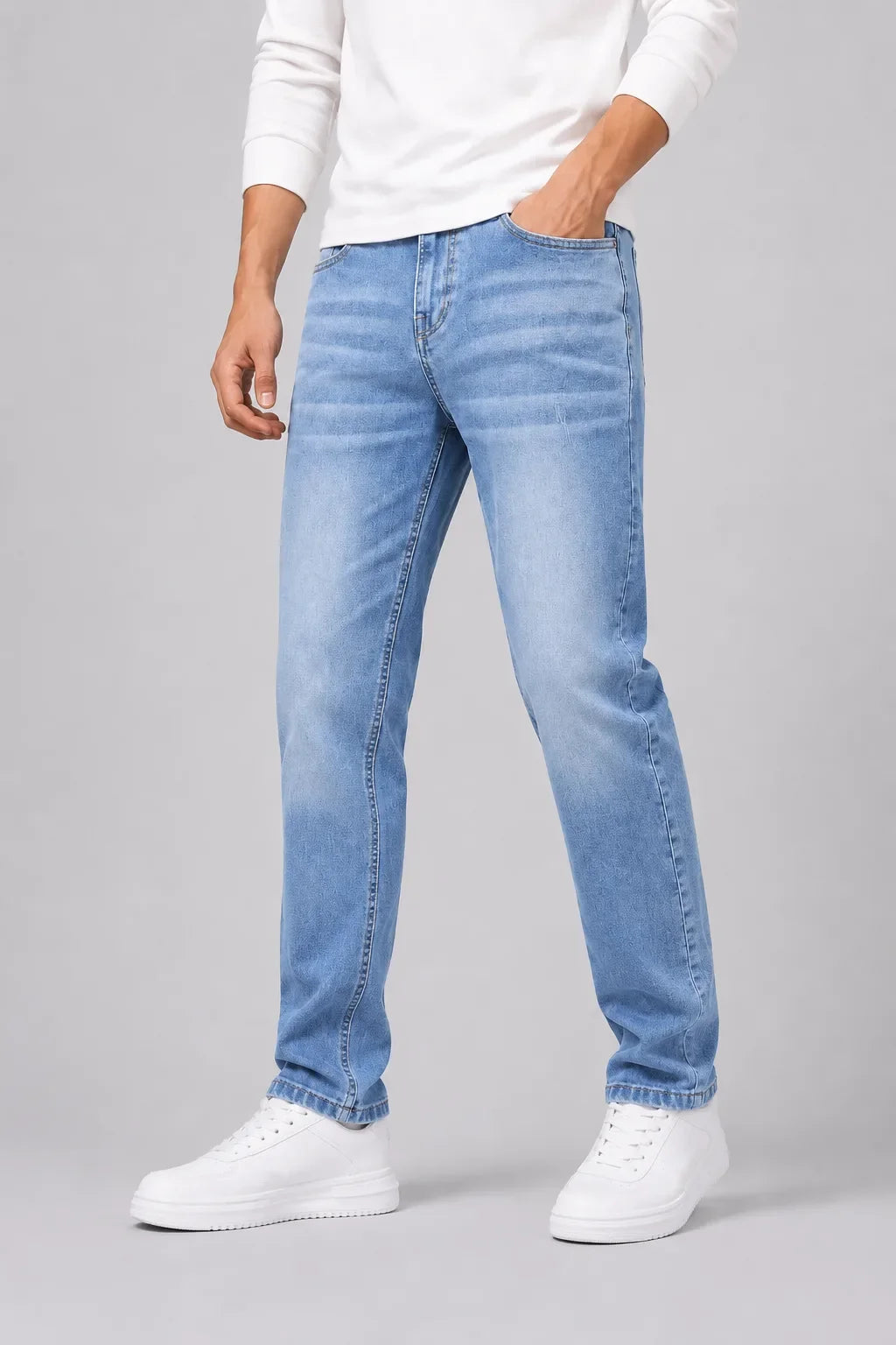 Men's Straight-leg Jeans Five-pocket – Style 4