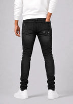 Men's Slim-fit Jeans with Ripped Details