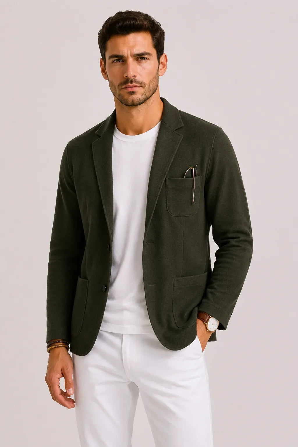 Men's Slim-fit Blazer with Notch Lapel – Style 2