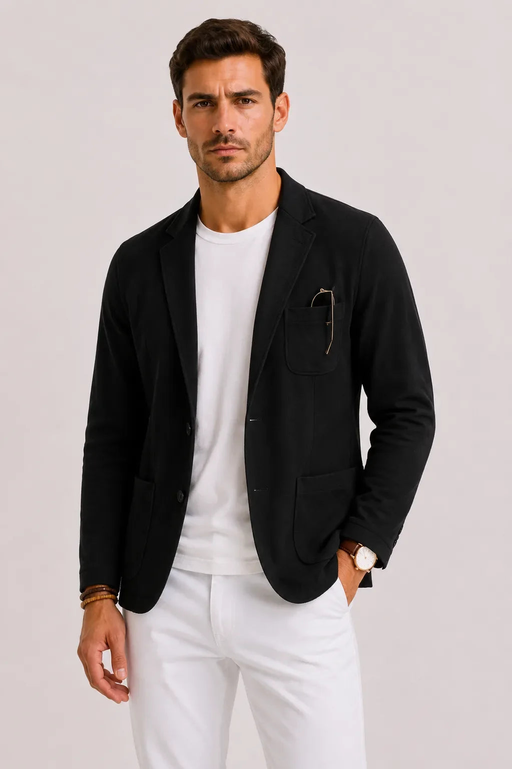 Men's Slim-fit Blazer with Notch Lapel – Style 2