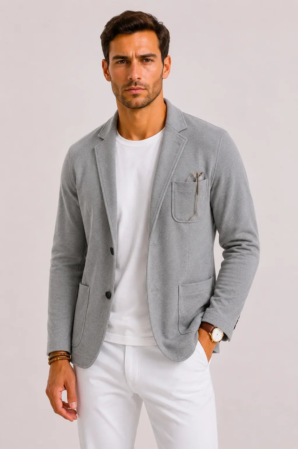 Men's Slim-fit Blazer with Notch Lapel – Style 2