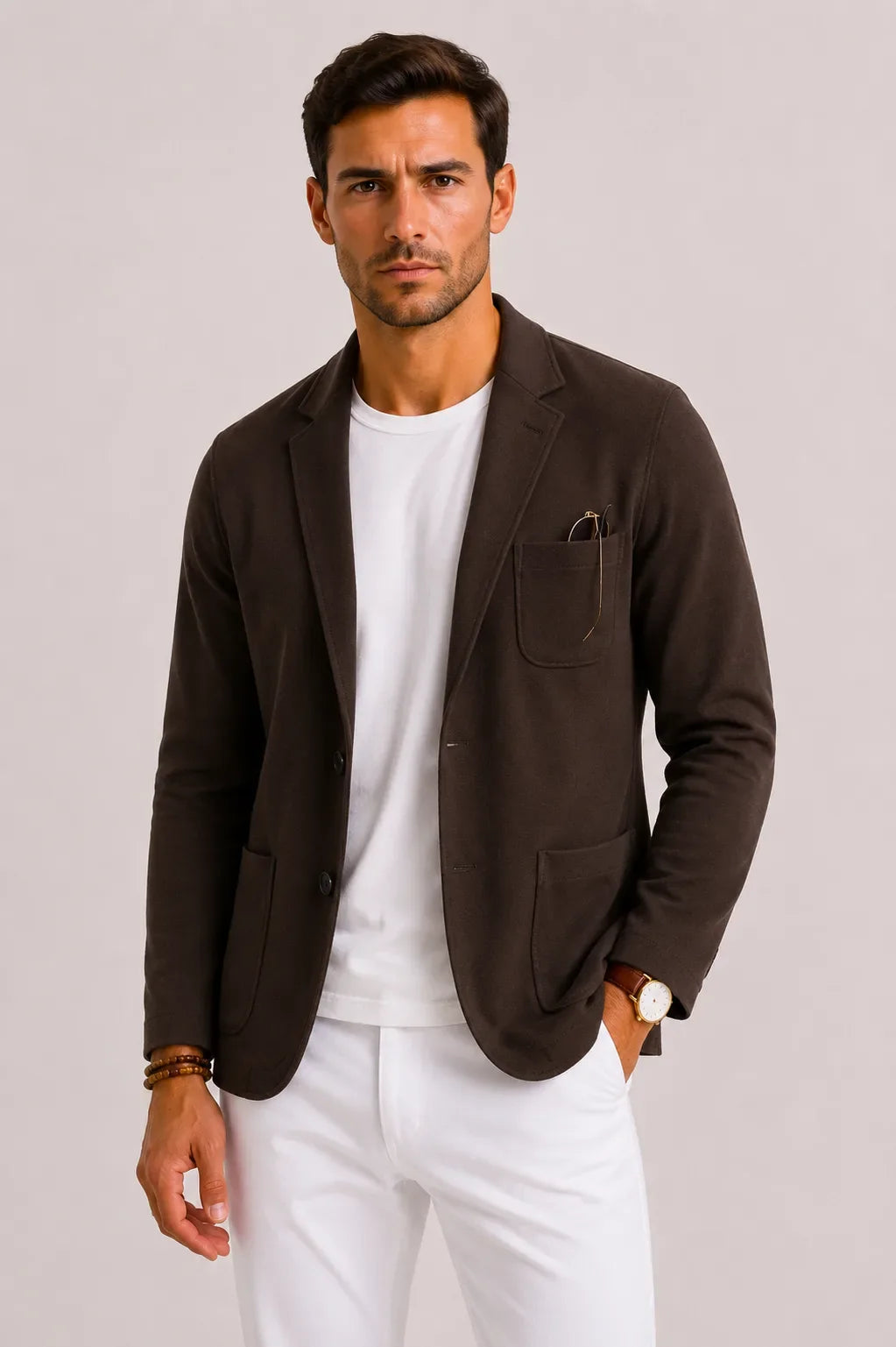 Men's Slim-fit Blazer with Notch Lapel – Style 2