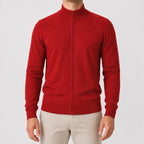Men's Cardigan with Stand Collar