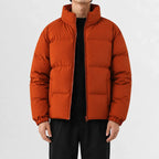 Men's Puffer Jacket with High Collar