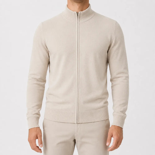 Men's Cardigan with Stand Collar