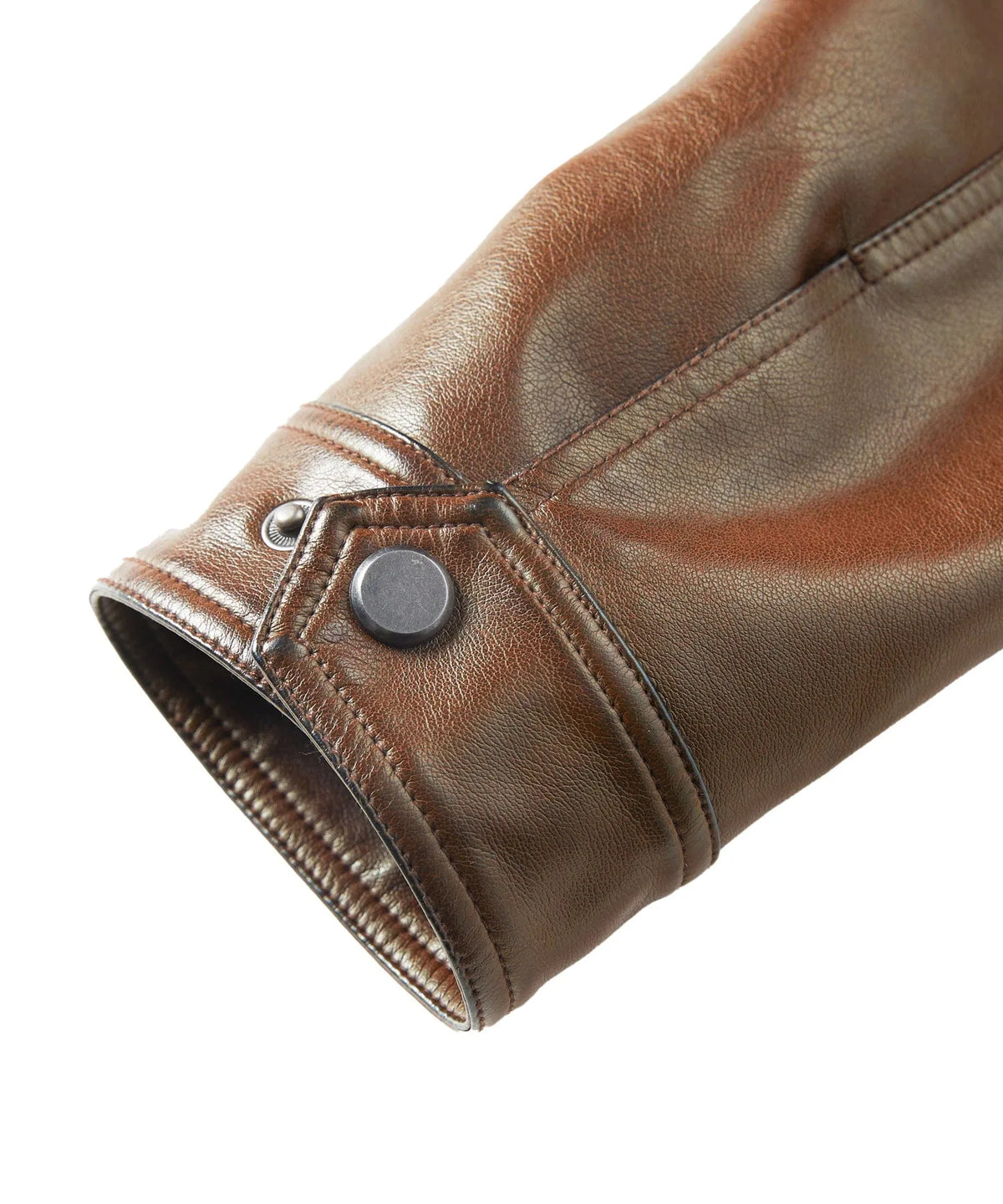Men's Leather-look Jacket with Shearling-style Collar