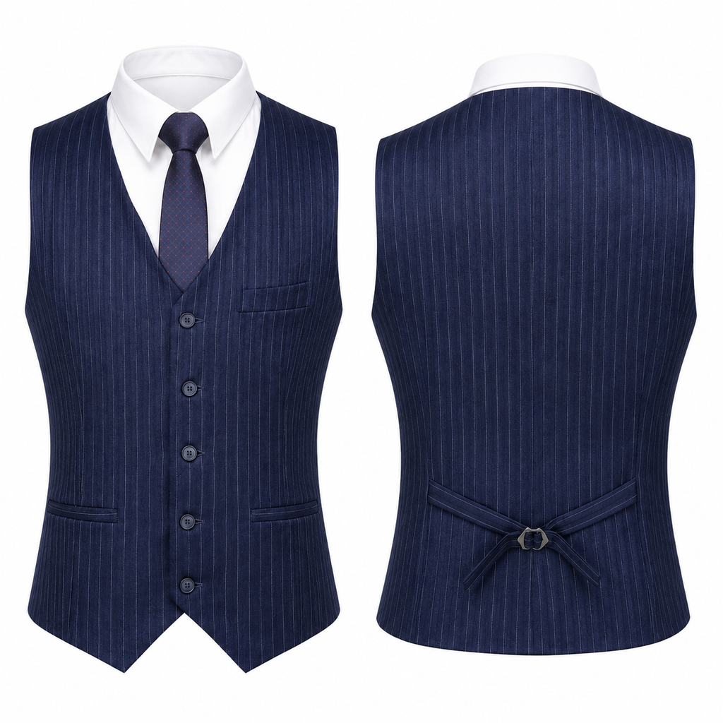 Men's Double-Breasted Tweed Three-Piece Suit
