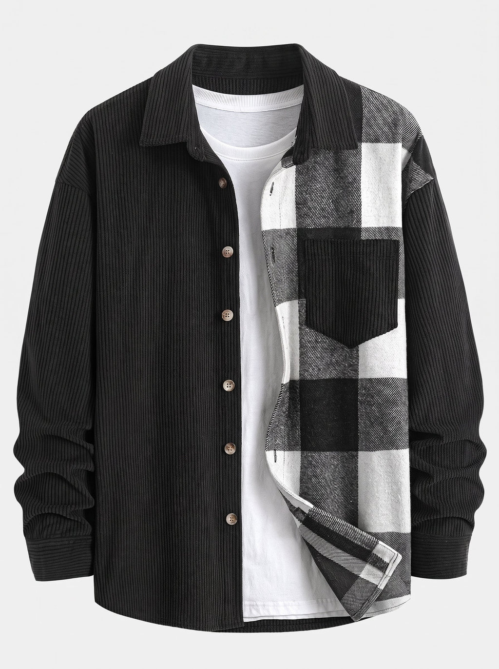 Men's Corduroy Shirt and Cargo Jogger Set