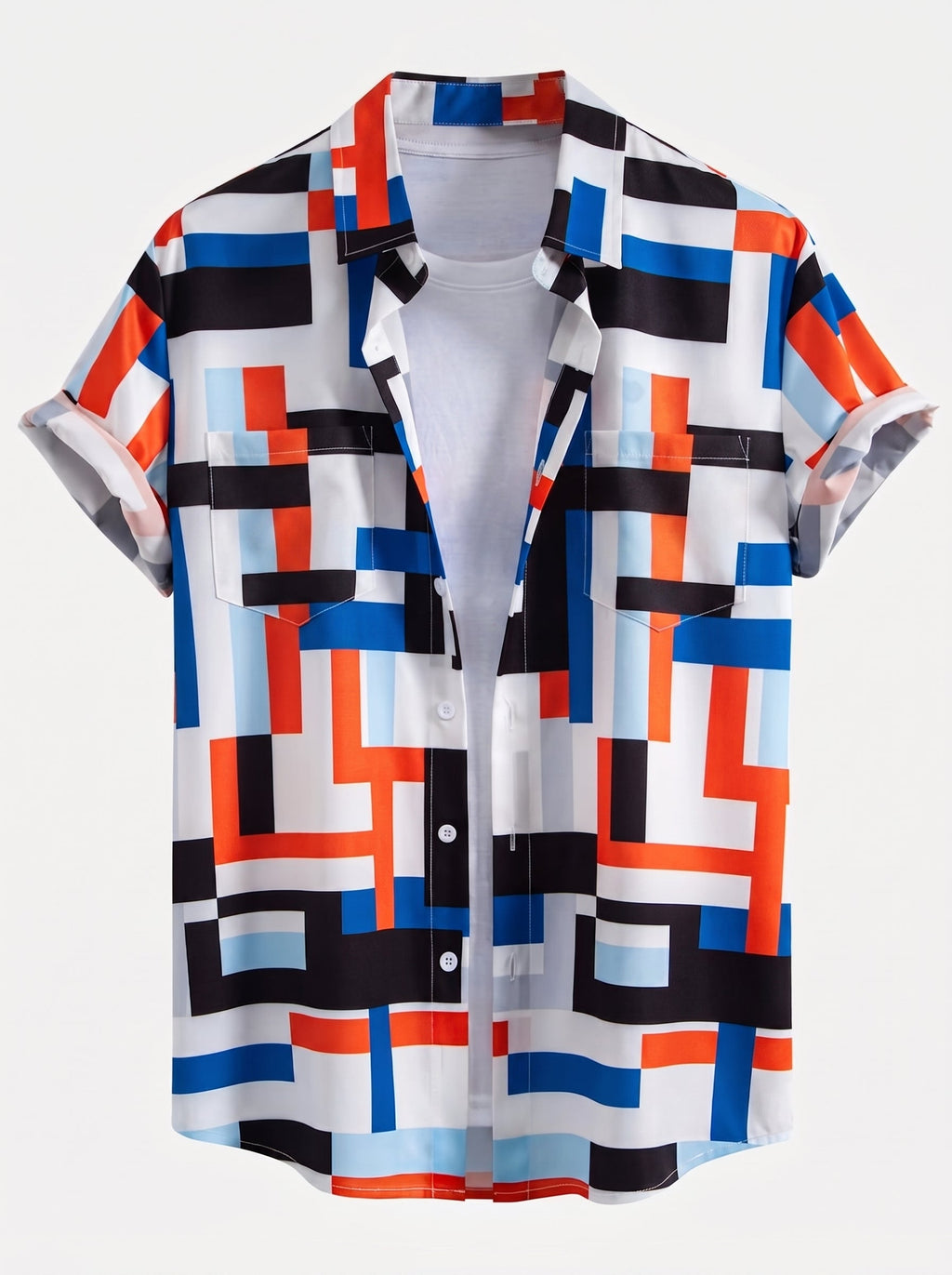 Men's Printed Shirt and Swim Shorts Co-Ord