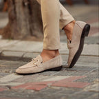 Men's Suede-Look Horsebit Loafers – Sleek Slip-On Formal Shoes