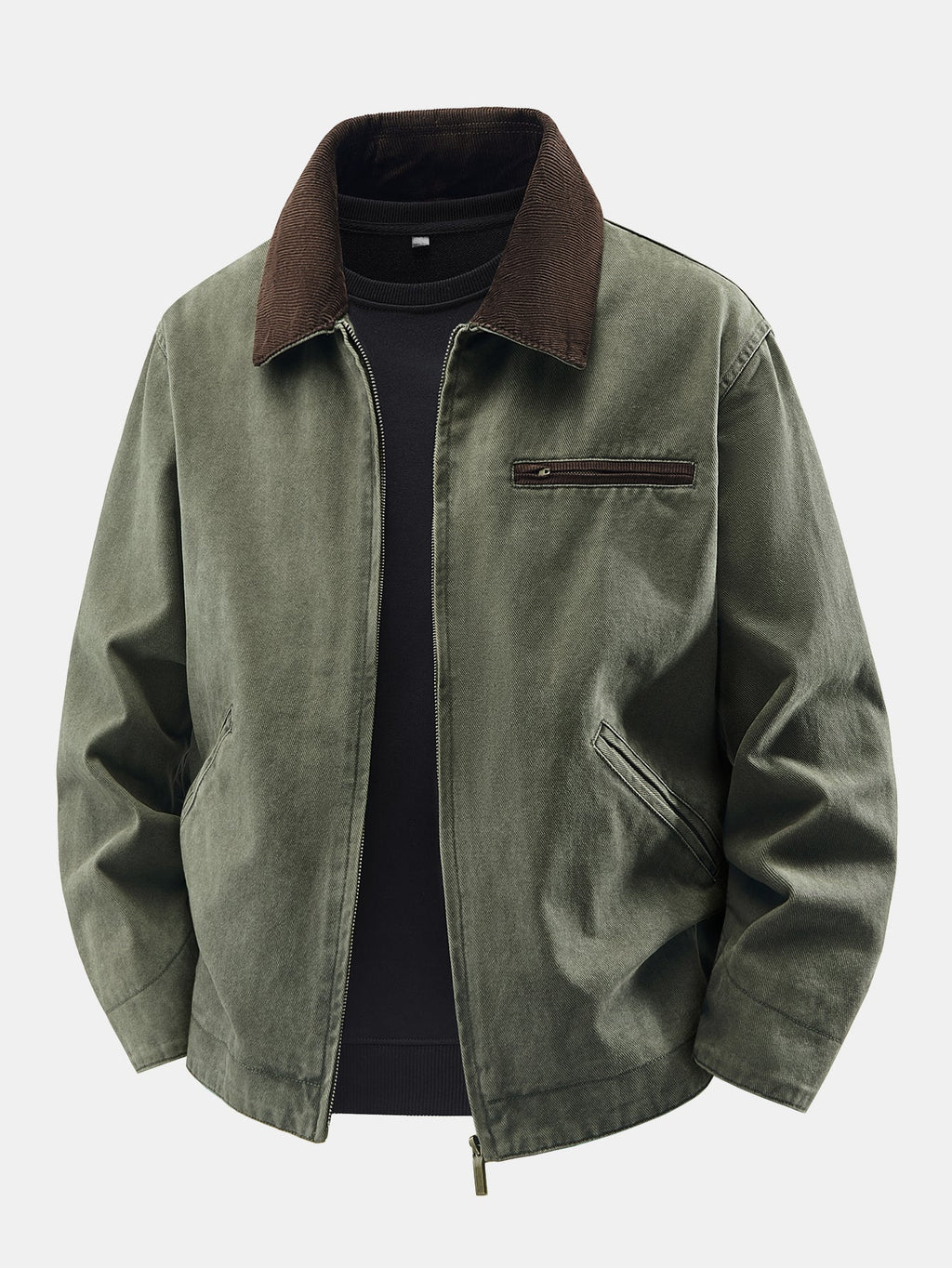 Men's Vintage Washed Cotton Utility Jacket
