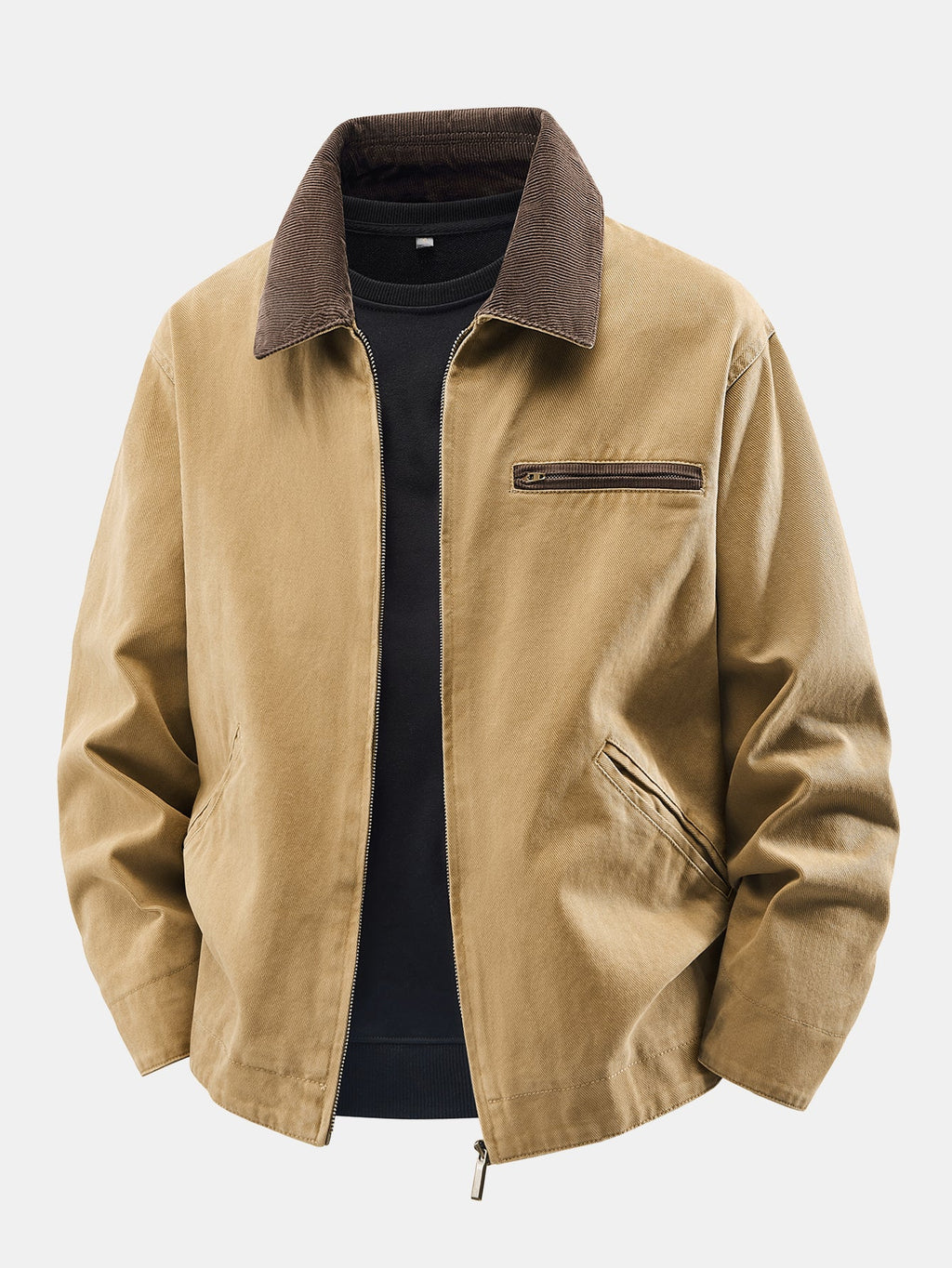 Men's Vintage Washed Cotton Utility Jacket